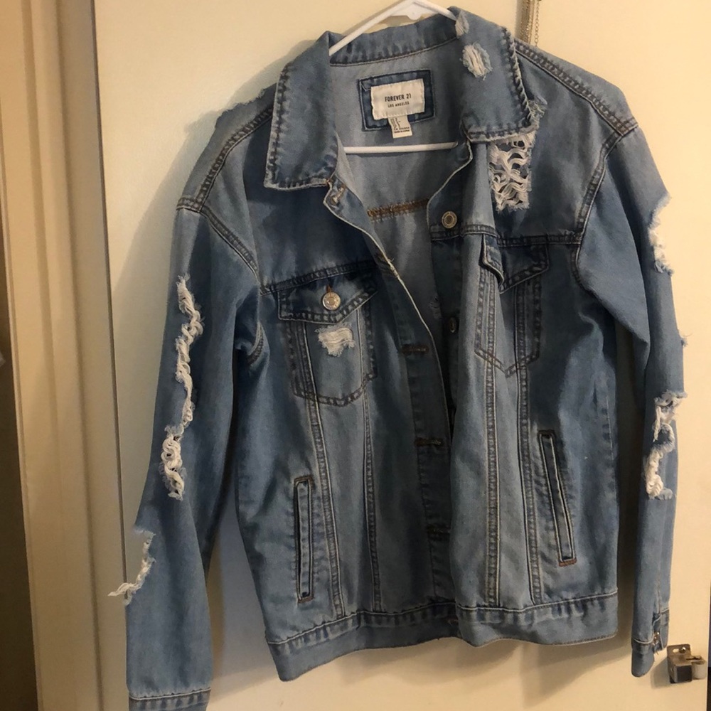 Ripped jean jacket